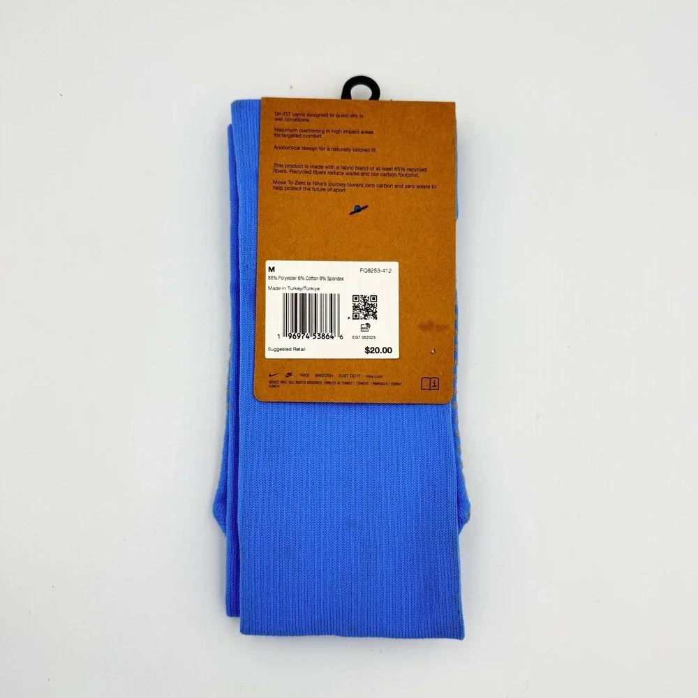 Nike Strike Soccer Knee-High Socks University Blue Dry-Fit FQ8253-412 Medium New